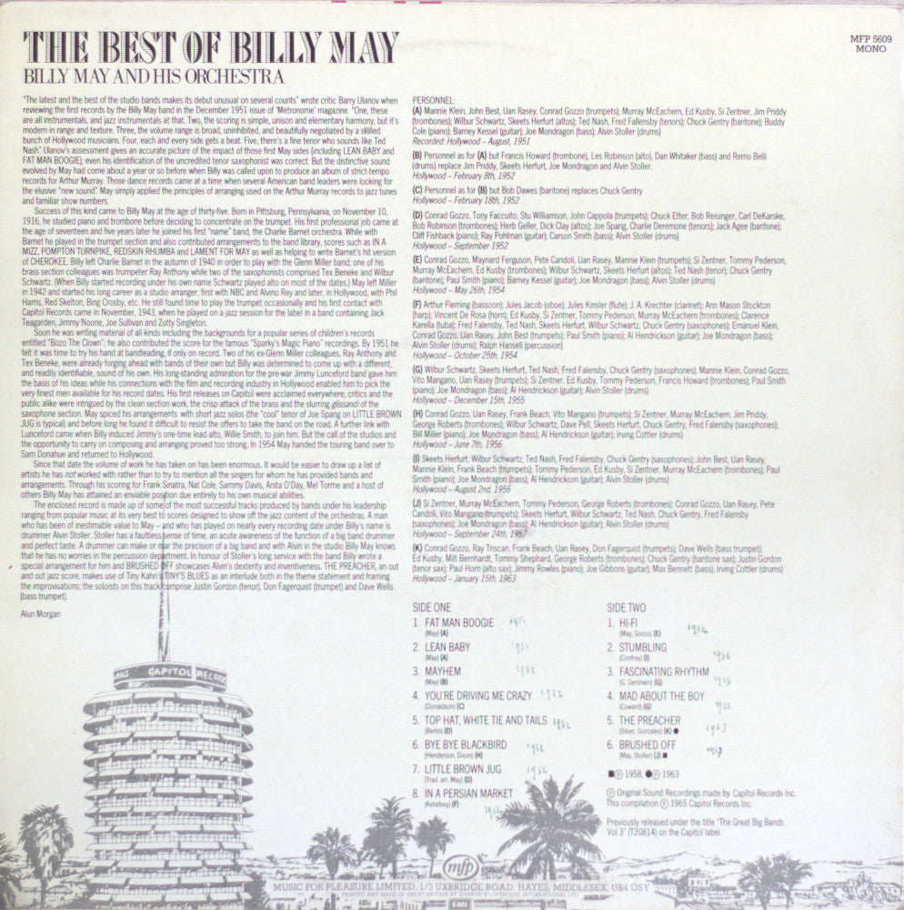 Billy May And His Orchestra – The Best Of Vinyl LP