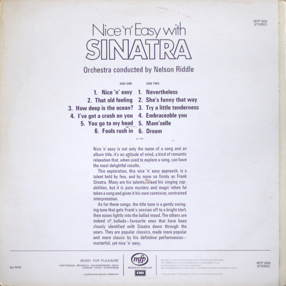 Frank Sinatra – Nice 'N' Easy With Sinatra Vinyl LP
