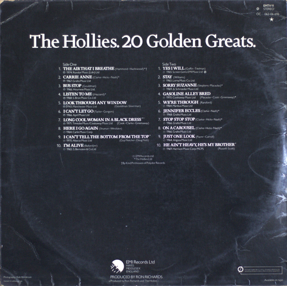 The Hollies – 20 Golden Greats Vinyl LP
