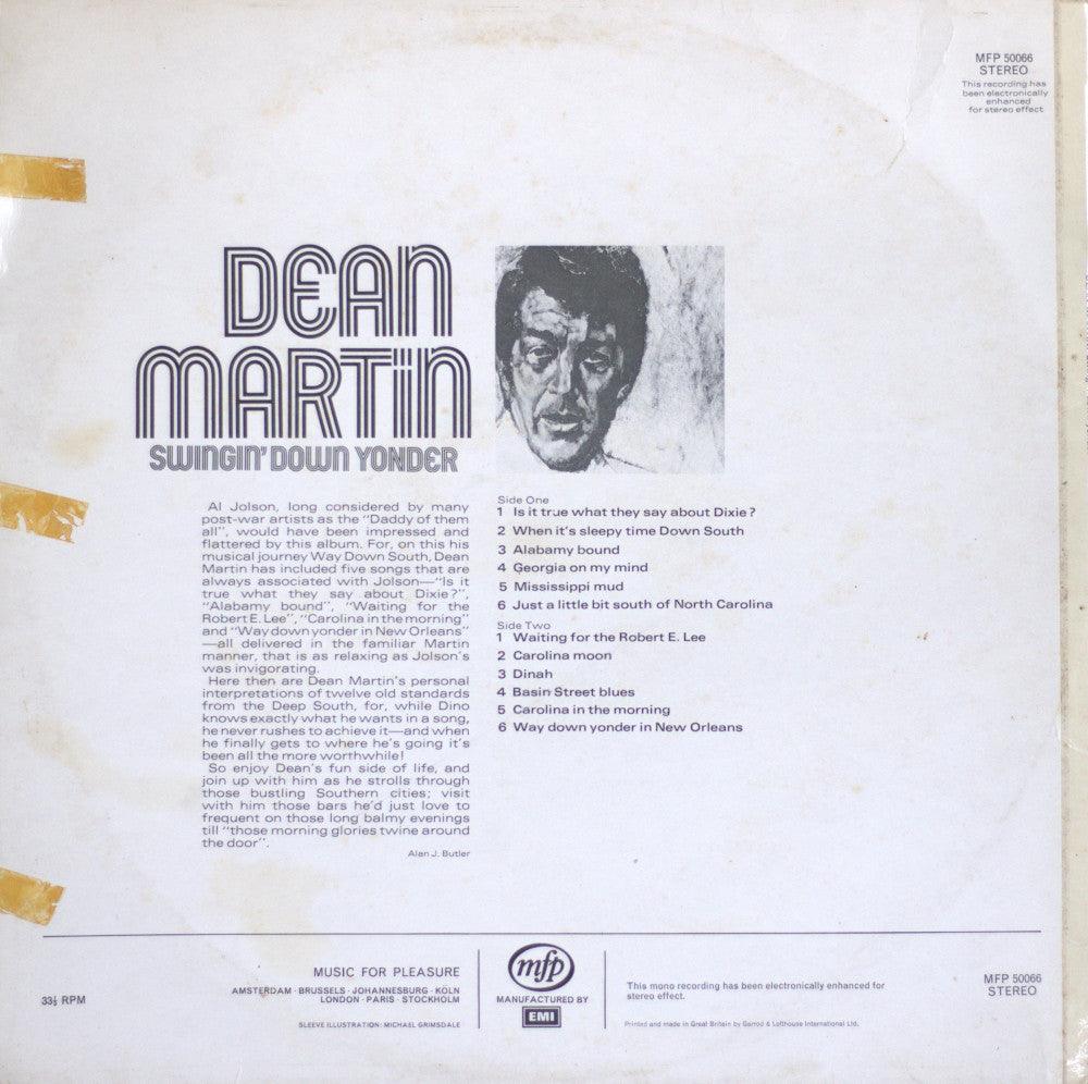 Dean Martin – Swingin' Down Yonder Vinyl LP
