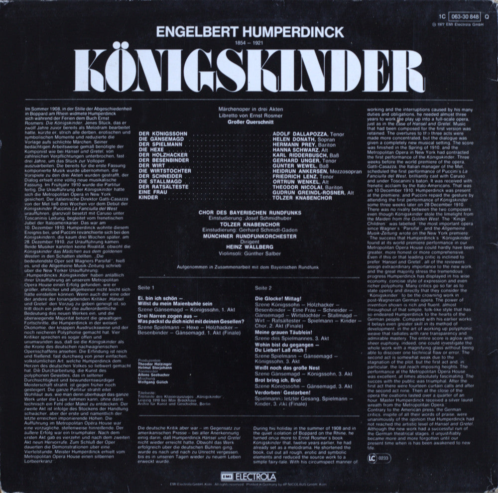 Engelbert Humperdinck – Königskinder Vinyl LP