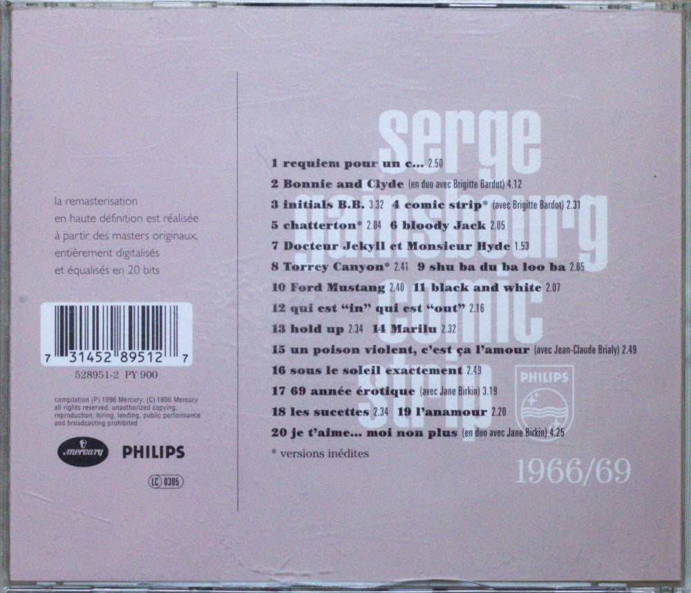 Serge Gainsbourg – Comic Strip CD