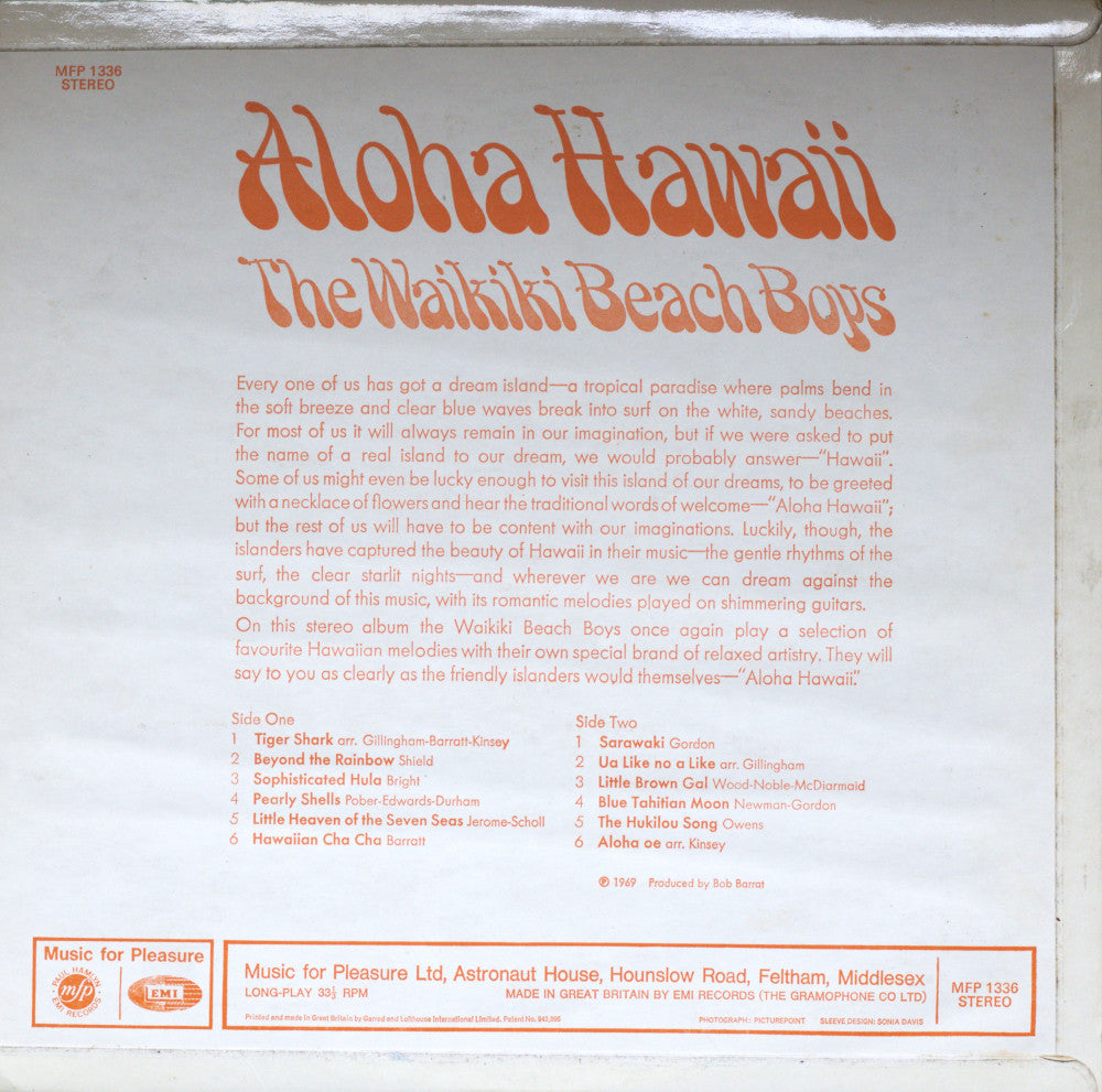 Waikiki Beach Boys – Aloha Hawaii Vinyl LP