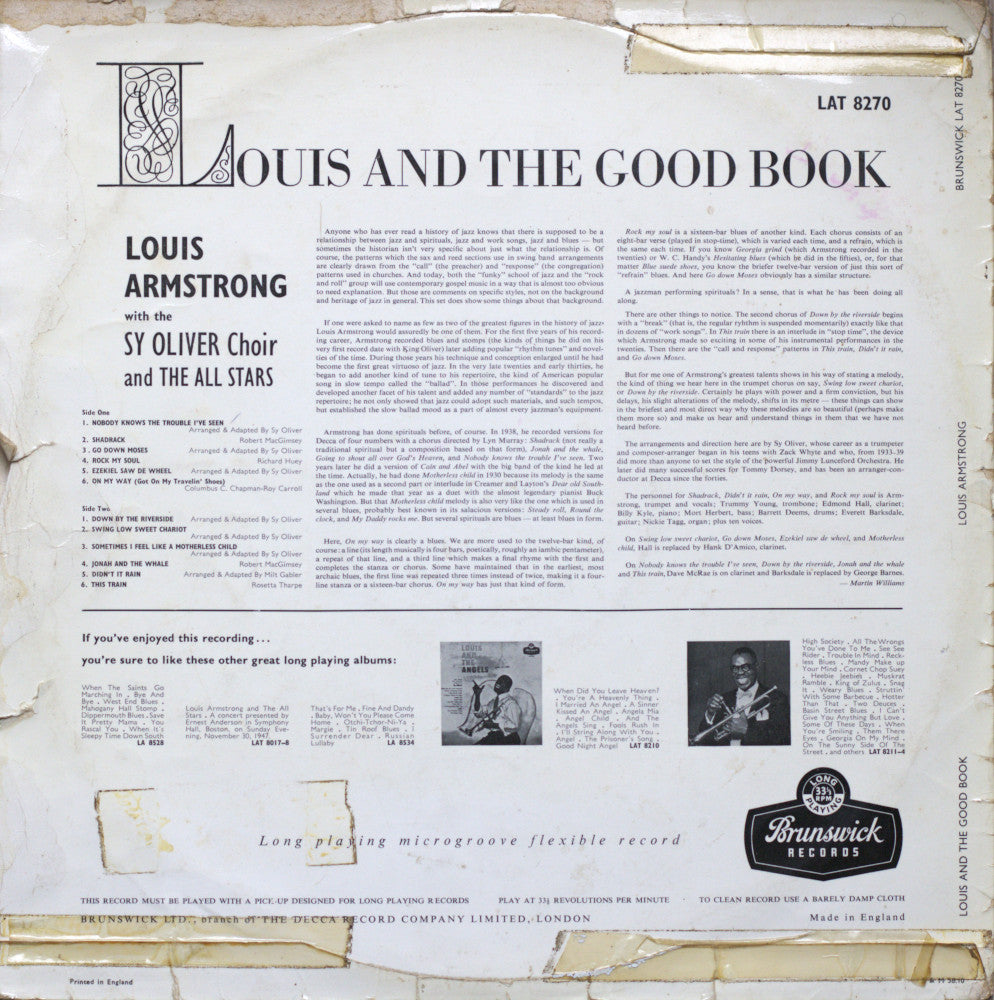 Louis Armstrong And The All Stars – Louis And The Good Book Vinyl LP
