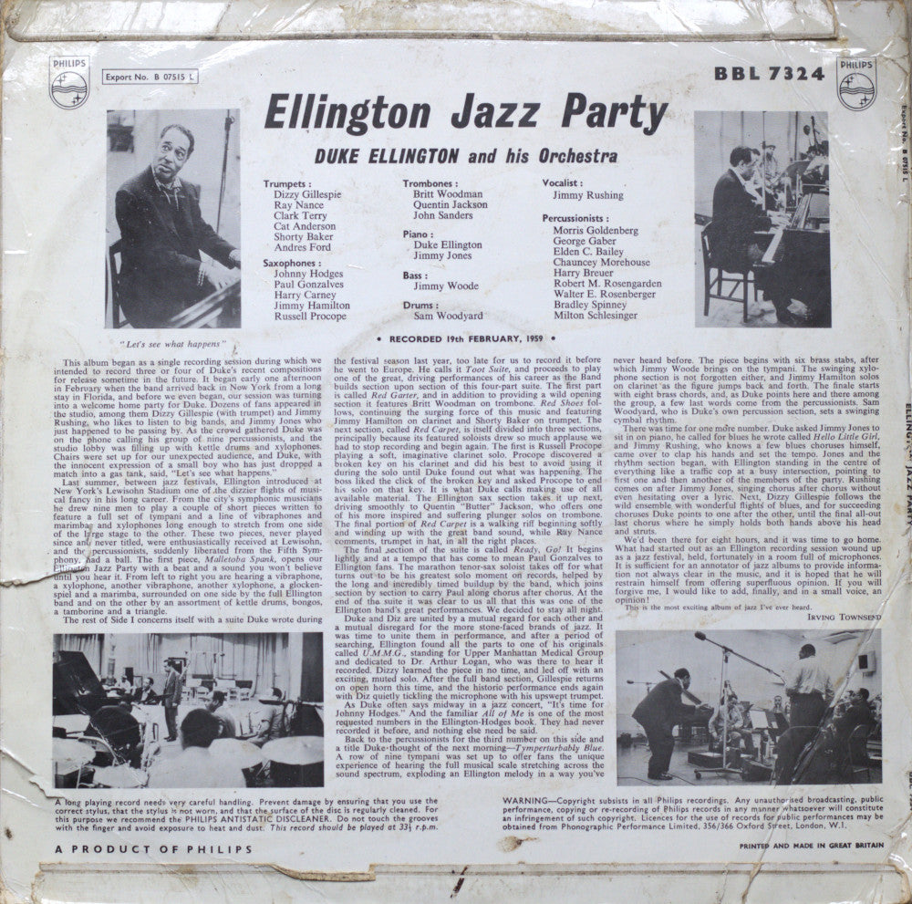 Duke Ellington – Ellington Jazz Party Vinyl LP