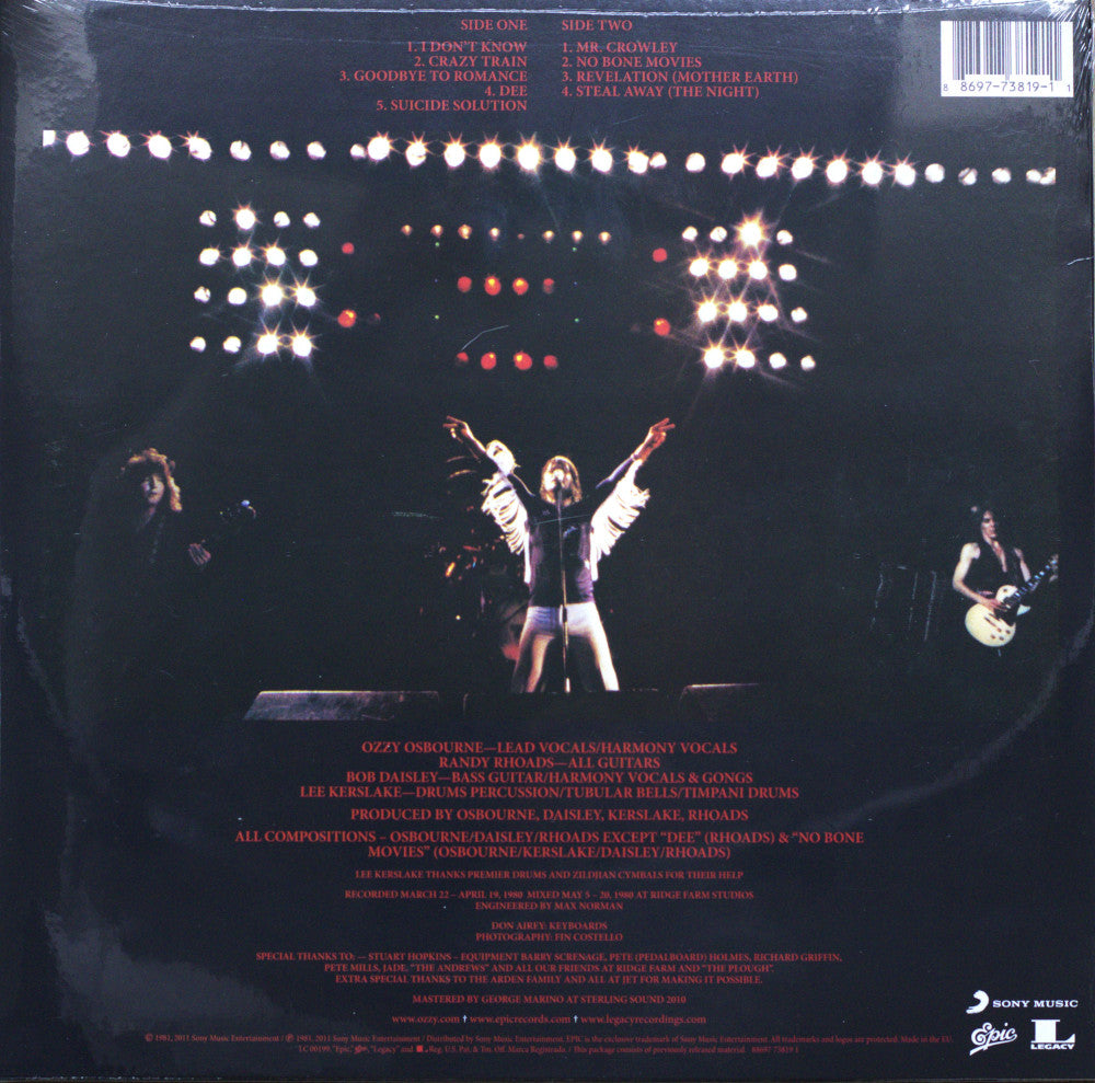 Ozzy Osbourne – Blizzard Of Ozz Vinyl LP