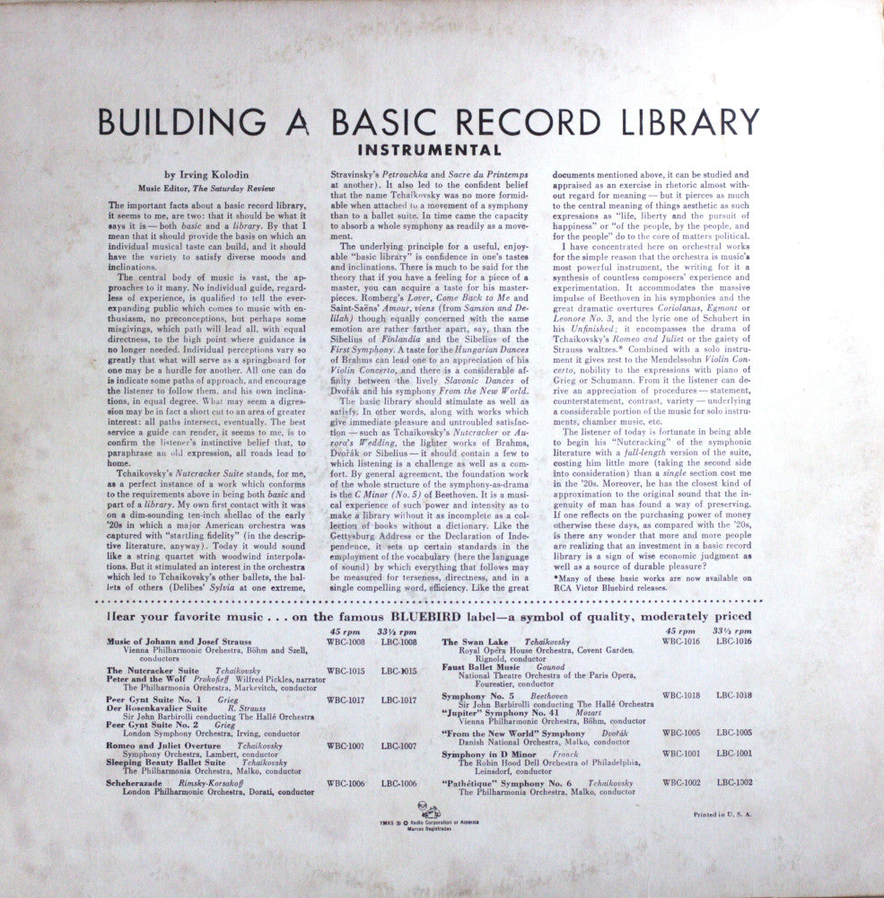 Beethoven Symphony No. 5 & Mozart Jupiter No. 41 Vinyl LP