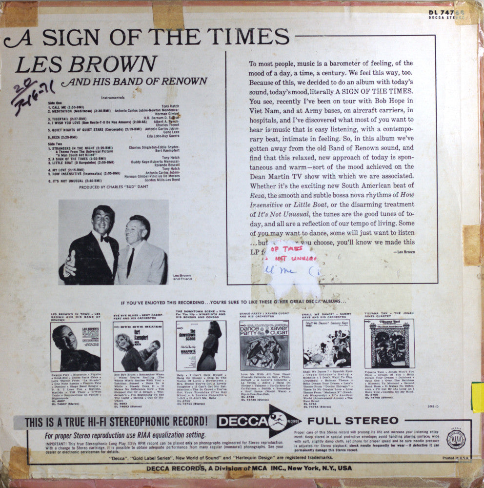 Les Brown – A Sign Of The Times Vinyl LP