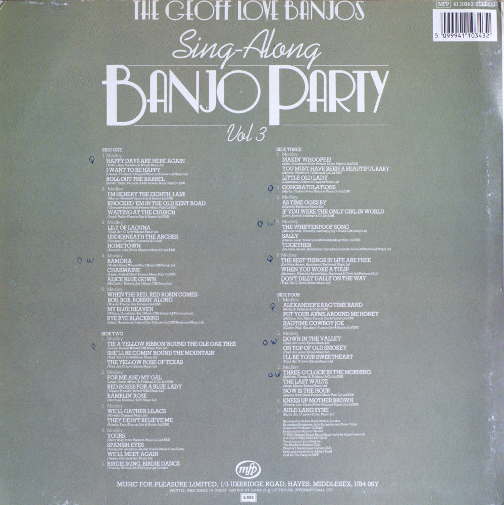 The Geoff Love Banjos – Sing-Along Banjo Party Vol. 3 Vinyl LP