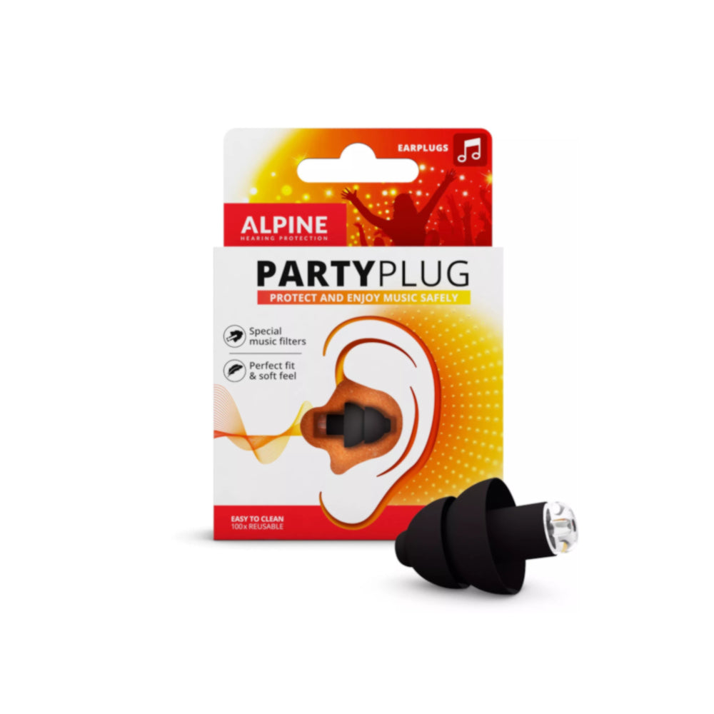 Alpine PartyPlug Concert & Festival Earplugs – Black