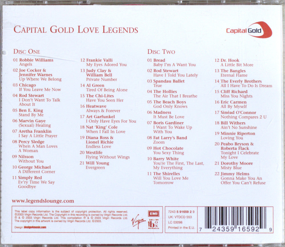 Various – Capital Gold Love Legends CD