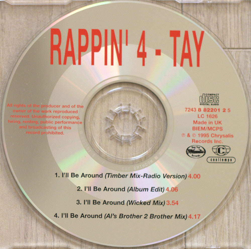 Rappin' 4-Tay featuring The Spinners - I'll Be Around CD Single