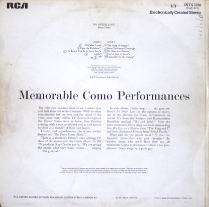 Perry Como – No Other Love Vinyl LP