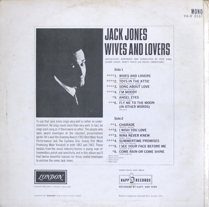 Jack Jones – Wives And Lovers Vinyl LP