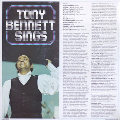 Tony Bennett – Tony Bennett Sings Vinyl LP