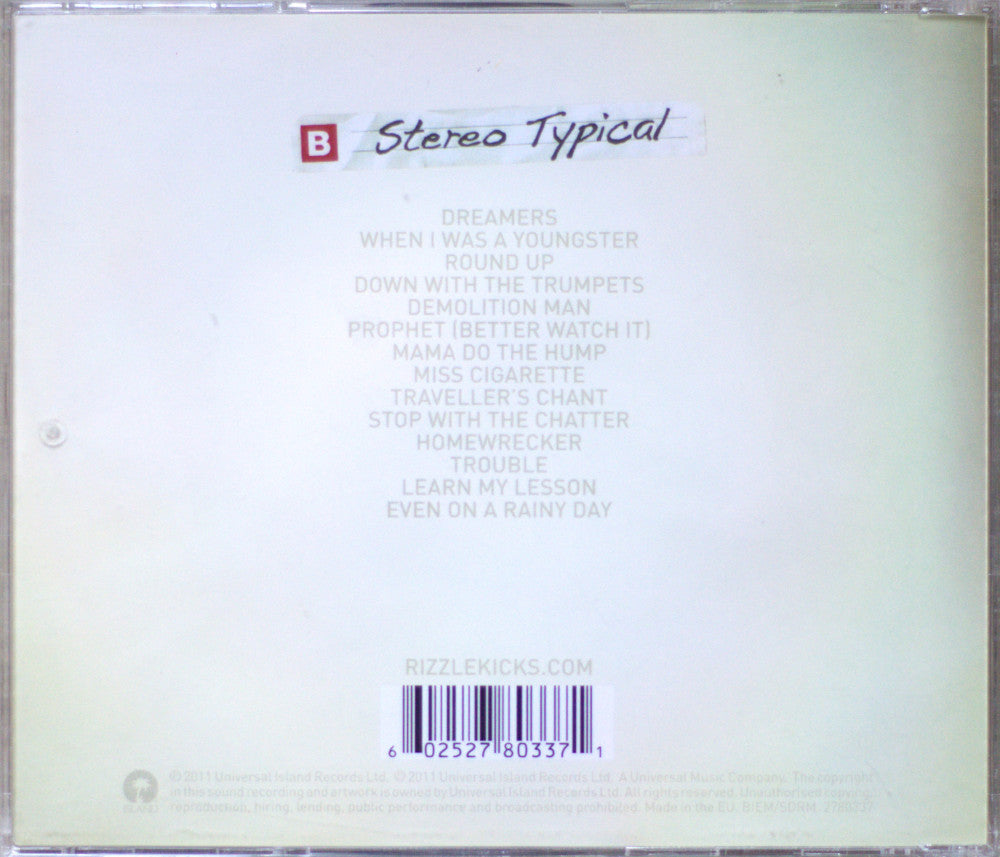 Rizzle Kicks – Stereo Typical CD