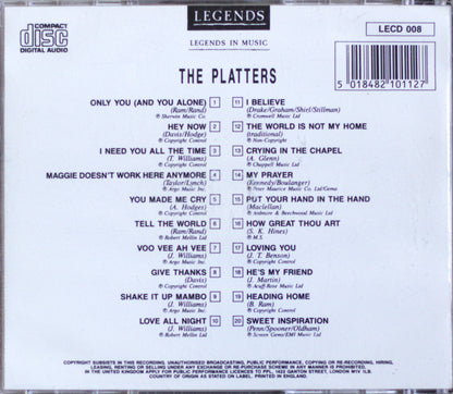 The Platters – Legends In Music CD