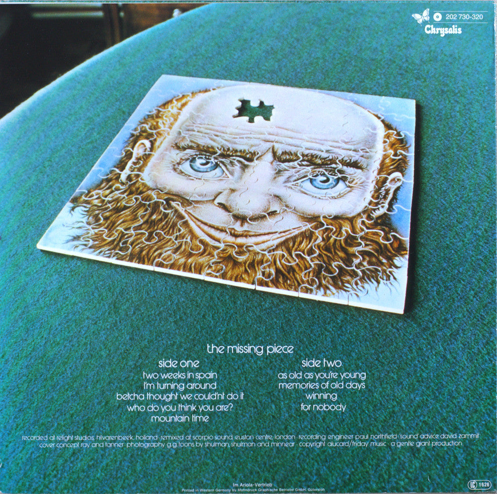 Gentle Giant – The Missing Piece Vinyl LP