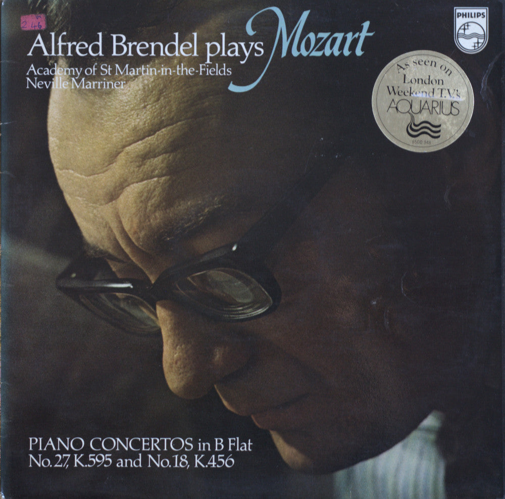 Mozart – Piano Concertos No. 27 K.595 & No. 18 K.456 – Alfred Brendel, Neville Marriner Vinyl LP