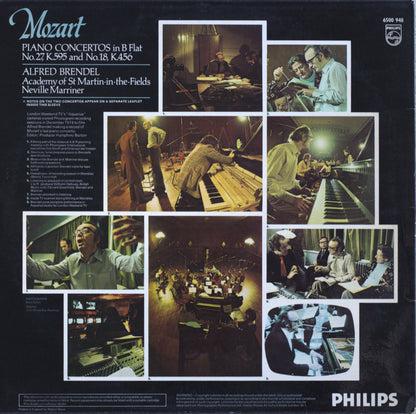 Mozart – Piano Concertos No. 27 K.595 & No. 18 K.456 – Alfred Brendel, Neville Marriner Vinyl LP