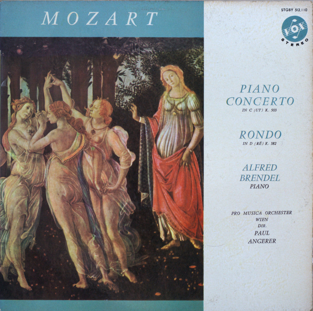 Mozart – Piano Concerto K.503 & Rondo K.382 – Alfred Brendel, Paul Angerer Vinyl LP