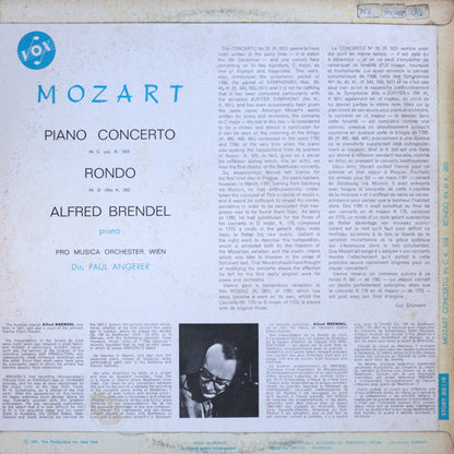 Mozart – Piano Concerto K.503 & Rondo K.382 – Alfred Brendel, Paul Angerer Vinyl LP