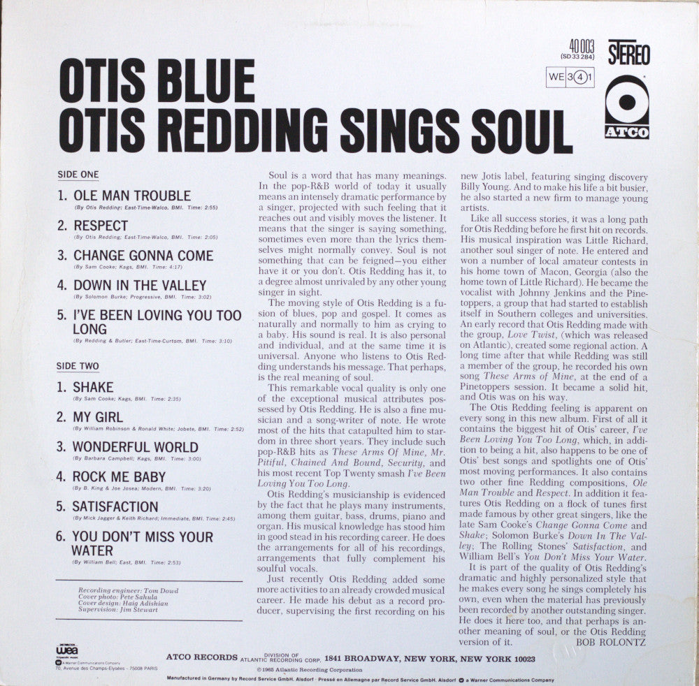 Otis Redding – Otis Blue / Otis Redding Sings Soul Vinyl LP