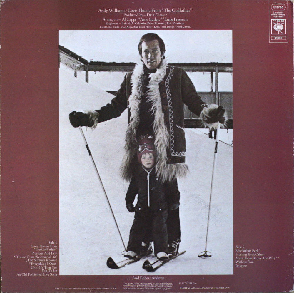 Andy Williams – Love Theme From “The Godfather” Vinyl