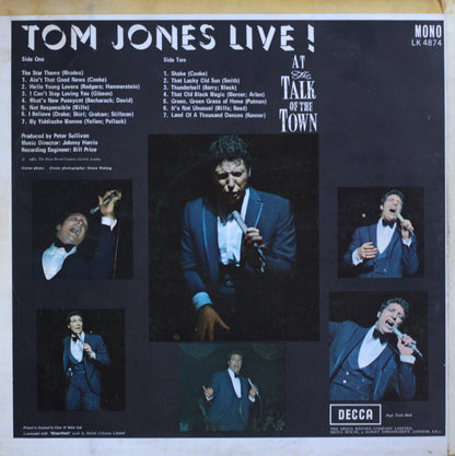 Tom Jones – Live! At The Talk Of The Town Vinyl LP