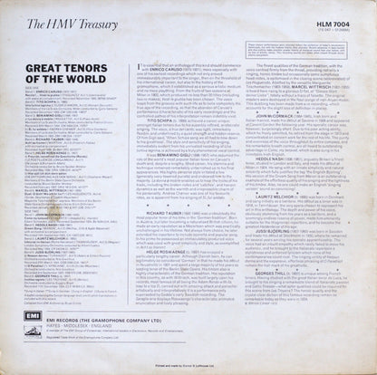 Various – Great Tenors Of The World Vinyl LP