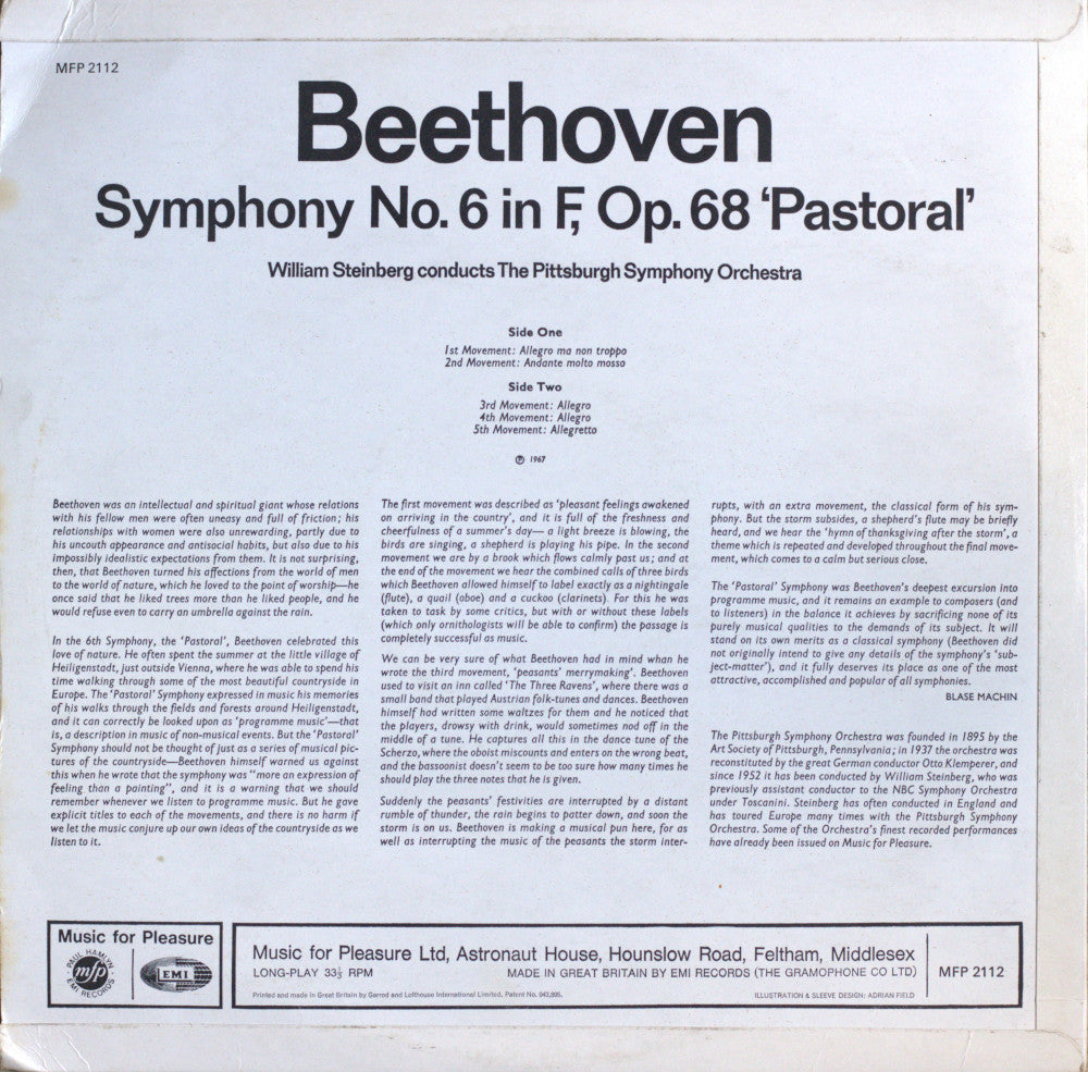 Beethoven – Symphony No. 6 “Pastoral” Vinyl LP