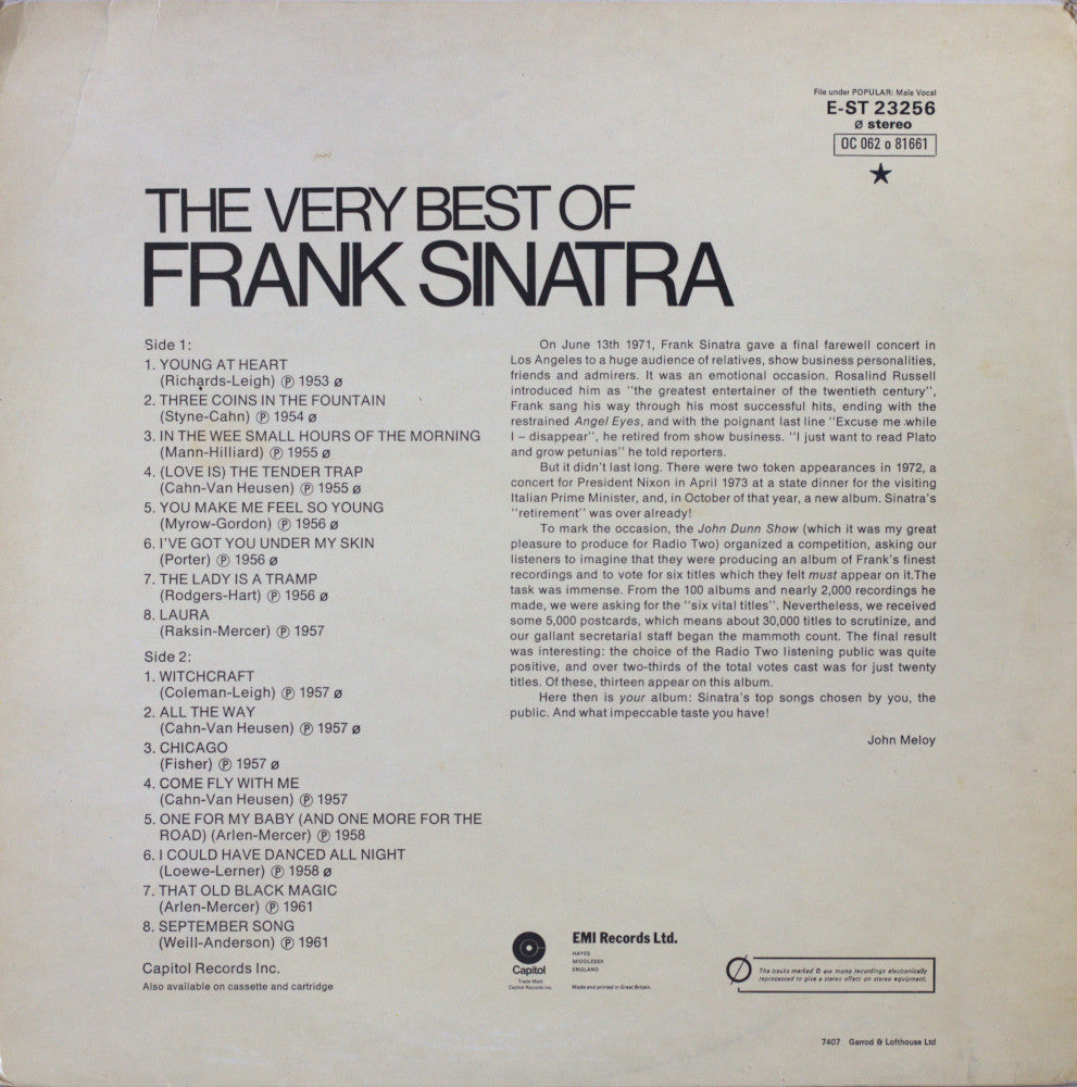 Frank Sinatra – The Very Best Of Frank Sinatra Vinyl LP