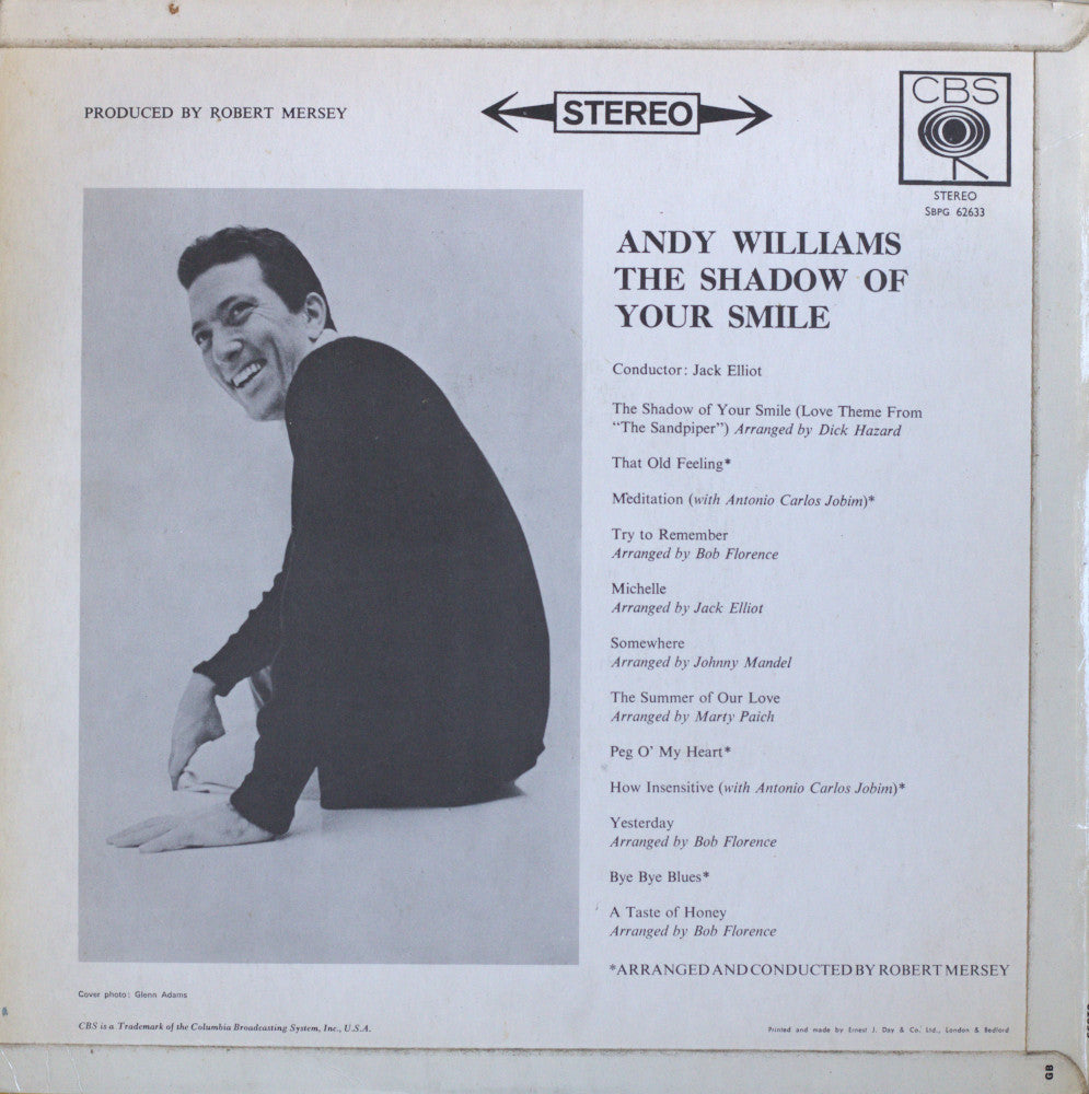 Andy Williams – The Shadow Of Your Smile Vinyl LP