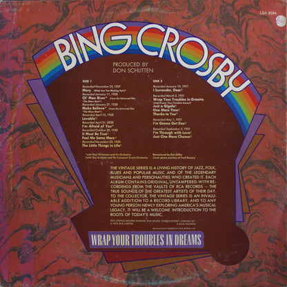 Bing Crosby – Wrap Your Troubles In Dreams Vinyl LP