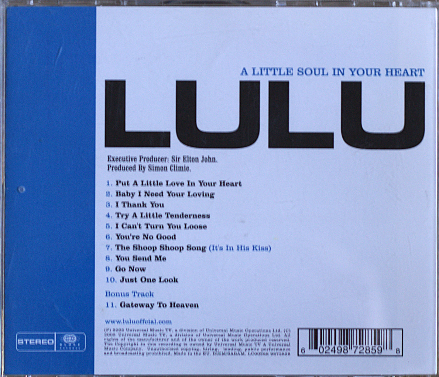 Lulu – A Little Soul In Your Heart CD