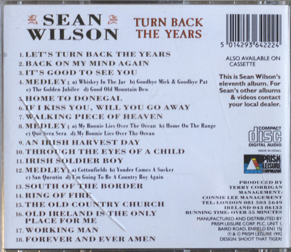 Sean Wilson – Turn Back The Years CD
