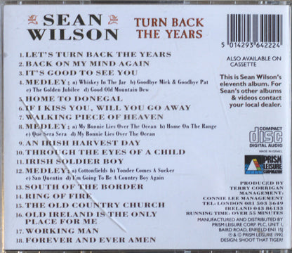 Sean Wilson – Turn Back The Years CD