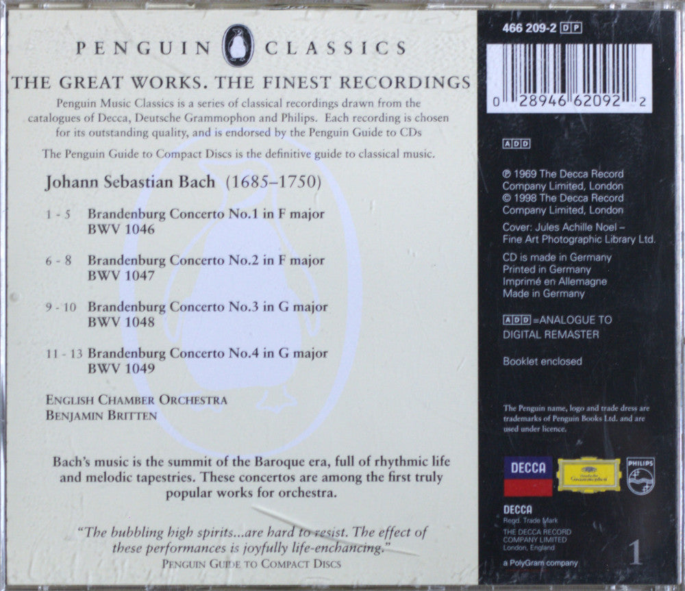 Bach – Brandenburg Concertos 1–4 | English Chamber Orchestra CD