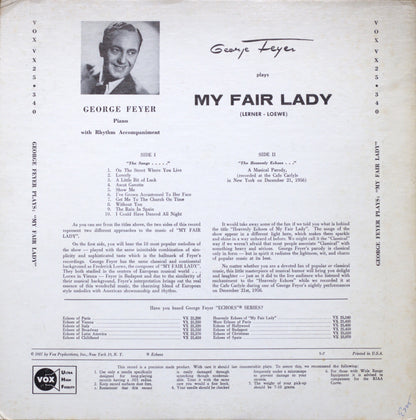 George Feyer – Heavenly Echoes Of My Fair Lady Vinyl LP