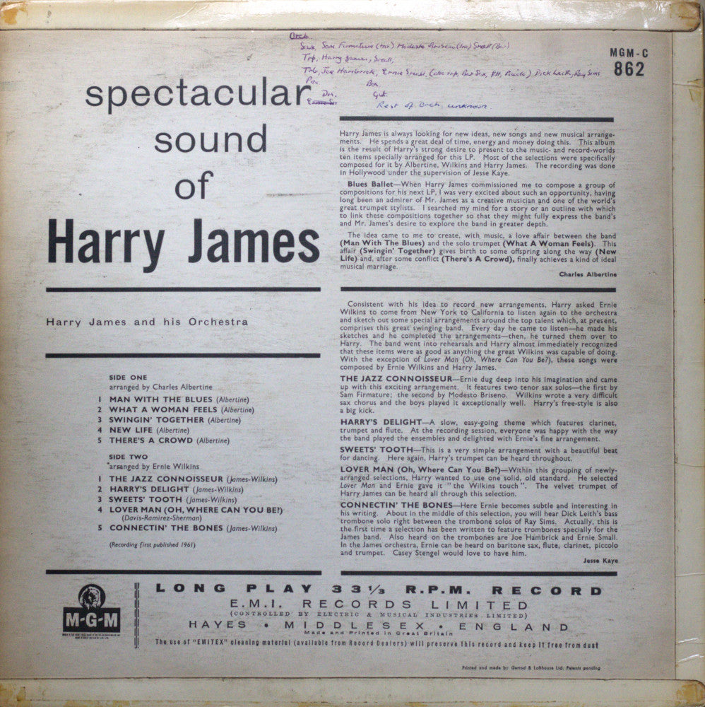 Harry James – The Spectacular Sound Vinyl LP