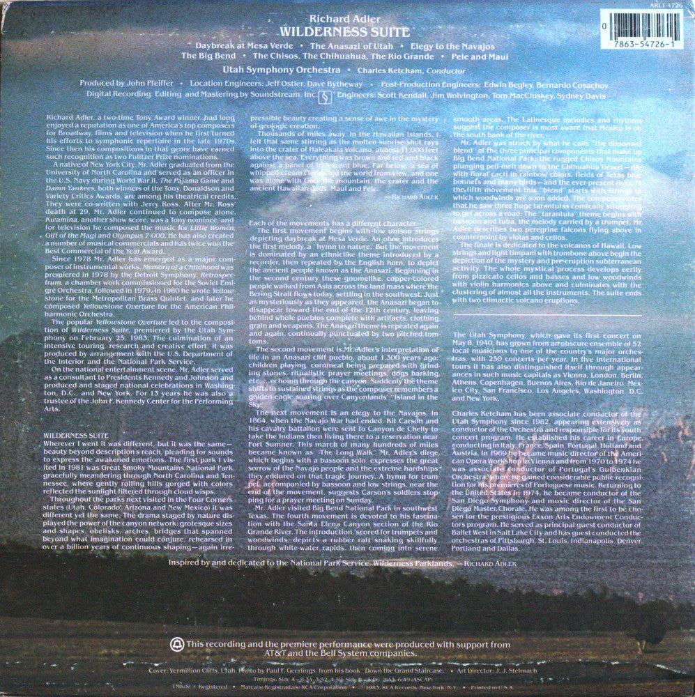 Richard Adler – Wilderness Suite Vinyl LP