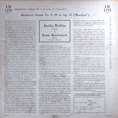 Beethoven – Kreutzer Sonata No. 9 Vinyl LP