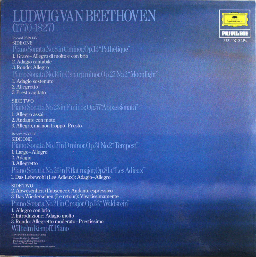 Beethoven Sonatas Vinyl LP