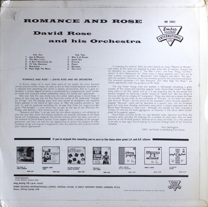 David Rose & His Orchestra – Romance And Rose Vinyl LP