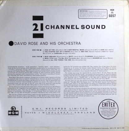 David Rose & His Orchestra – 21 Channel Sound Vinyl LP