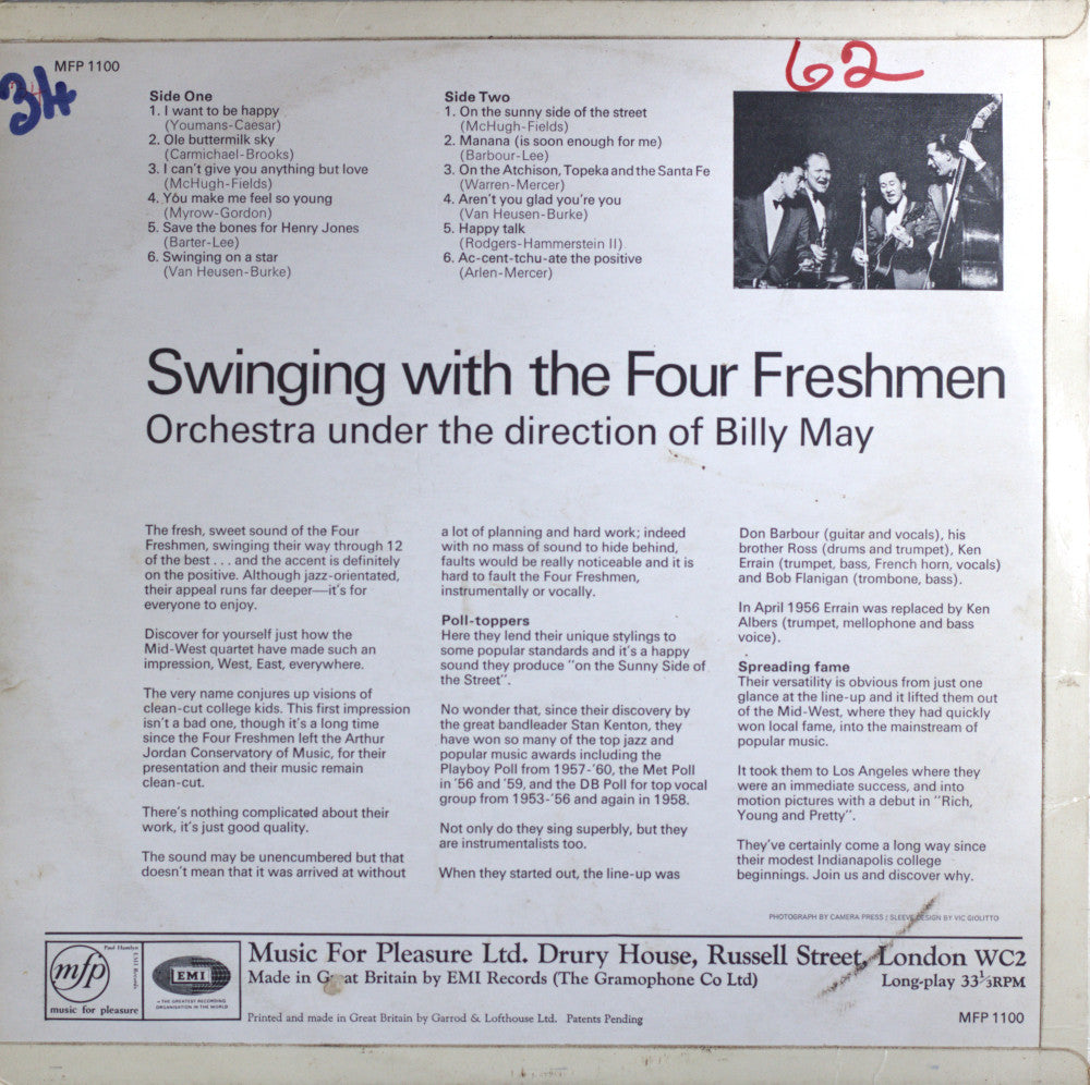 The Four Freshmen – Swinging With The Four Freshmen Vinyl LP