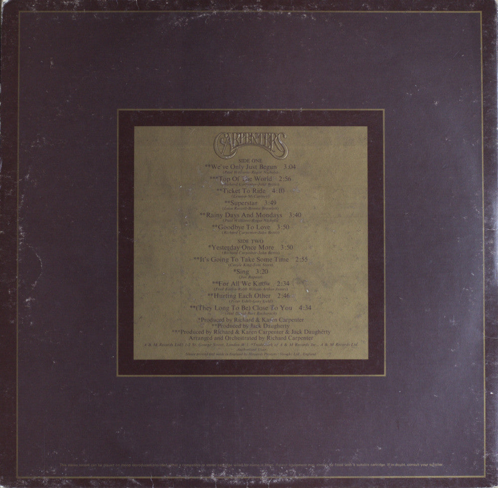 Carpenters – The Singles 1969–1973 Vinyl LP