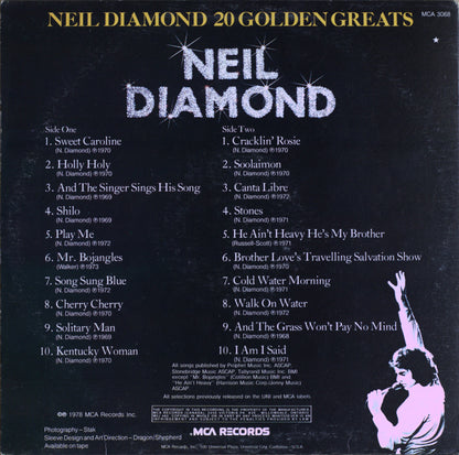 Neil Diamond – 20 Golden Greats Vinyl LP