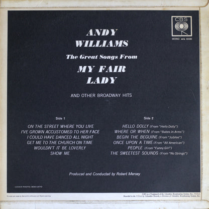 Andy Williams – Songs From My Fair Lady & Other Broadway Hits Vinyl LP