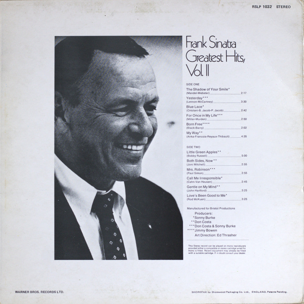 Frank Sinatra – Greatest Hits, Vol. II Vinyl LP